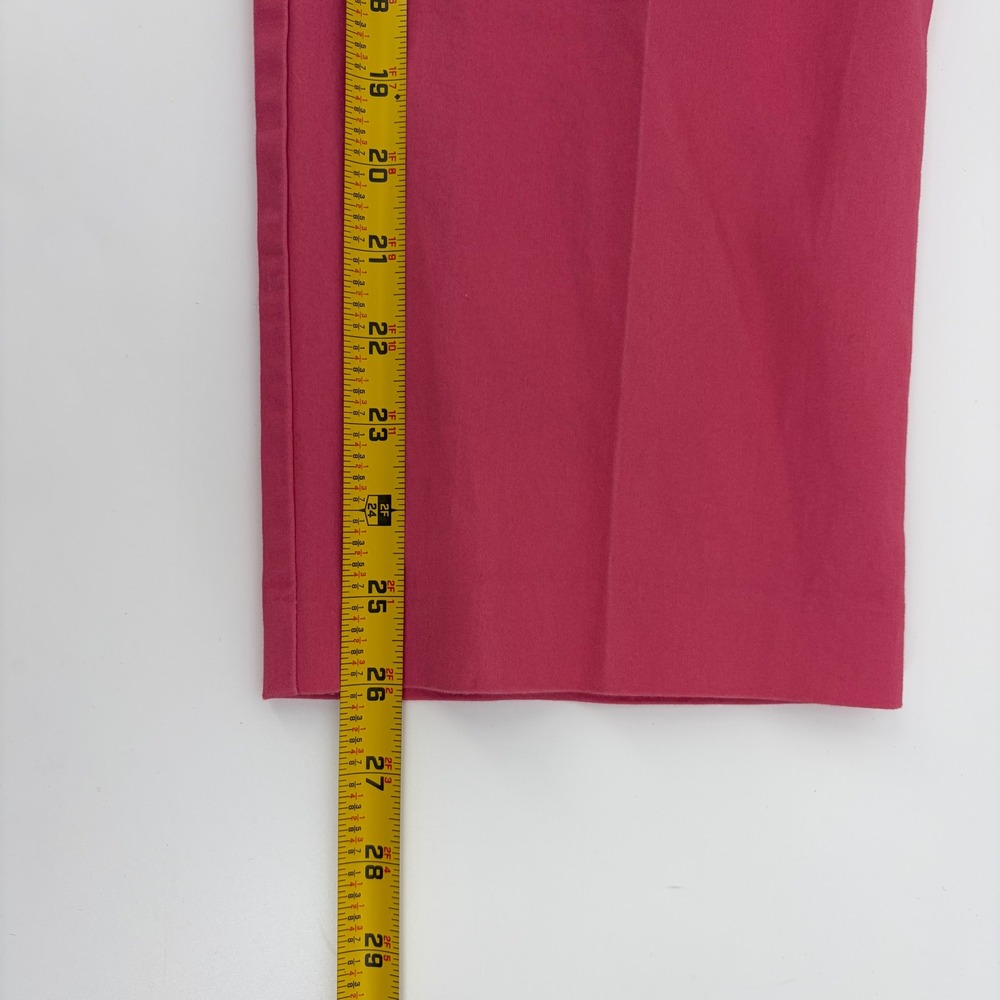 Liz Claiborne Emma Pants Women 18 Pink‎ Cropped Stretch Chino Barbiecore Office - Picture 7 of 7